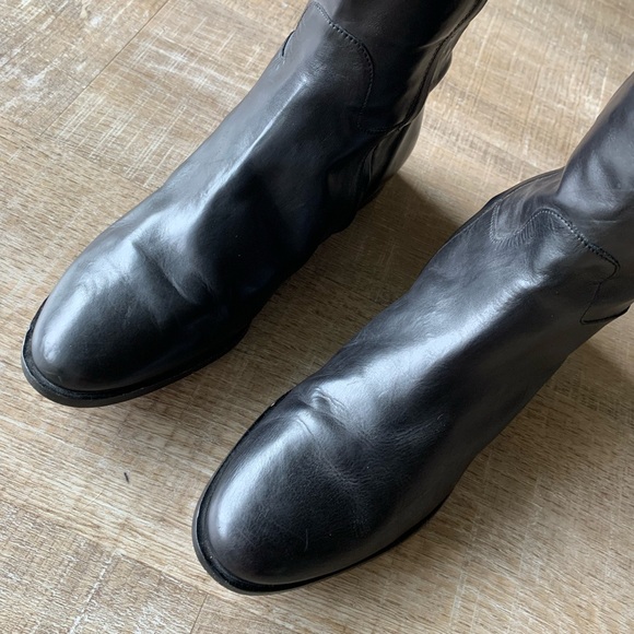 Cole Haan NikeAir Tall Knee High Riding Black Brown Leather Boots Women’s 9B - Picture 10 of 16